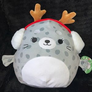 Odile the Seal with Reindeer Headband